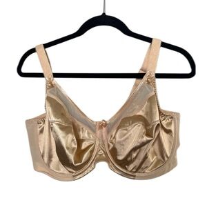 Goddess Keira Womens Nude Bra 38G GD6090 Satin Cup Full Coverage